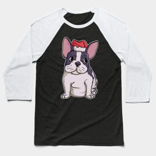 Christmas French Bulldog Baseball T-Shirt